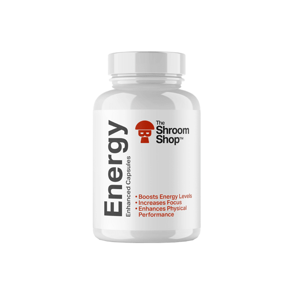 The Shroom Shop Enhanced Energy 67500mg Capsules - 90 Caps - www.justgovape.co.uk