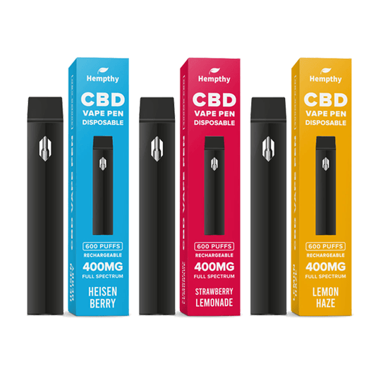 Hempthy 400mg CBD Disposable Vape Pen 600 Puffs - www.justgovape.co.uk