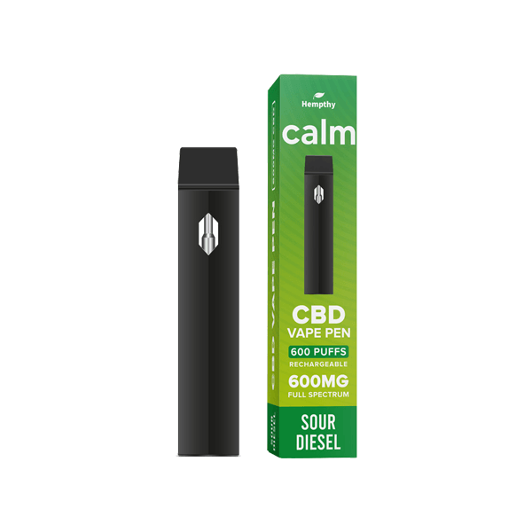 Hempthy 600mg CBD Disposable Vape Pen 600 Puffs - www.justgovape.co.uk