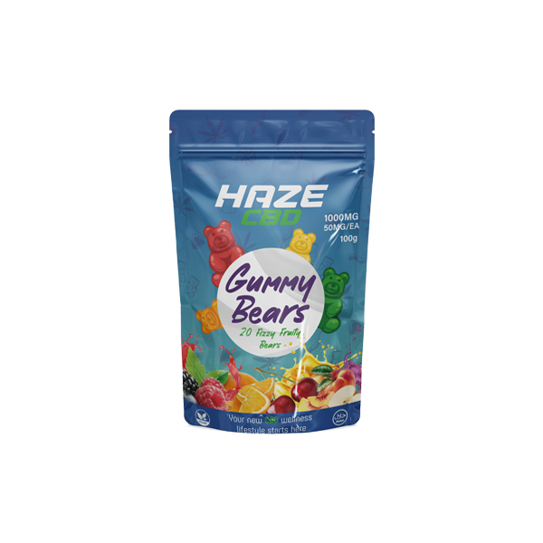 Haze CBD 1000mg Gummy Bears - 20 Pieces - www.justgovape.co.uk