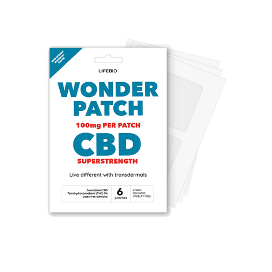 Lifebio 600mg CBD Superstrength Wonderpatch - 6 Patches - www.justgovape.co.uk