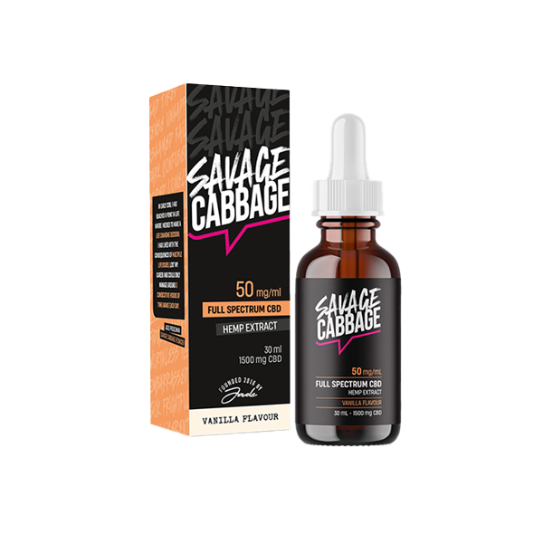 Savage Cabbage 1500mg CBD Oil Vanilla 30ml - www.justgovape.co.uk