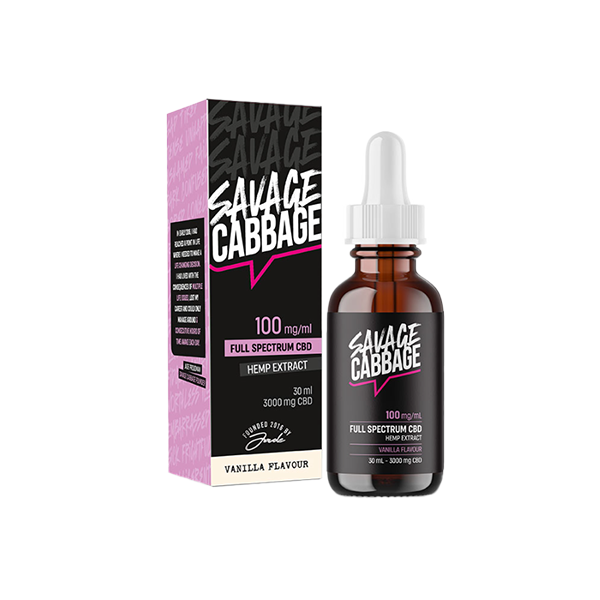 Savage Cabbage 3000mg CBD Oil Vanilla 30ml - www.justgovape.co.uk