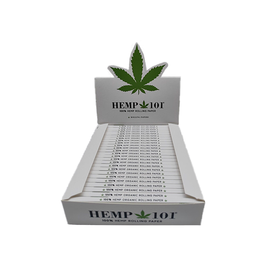 Hemp 101 King Size 100% Hemp Slim Rolling Papers Classic White - www.justgovape.co.uk