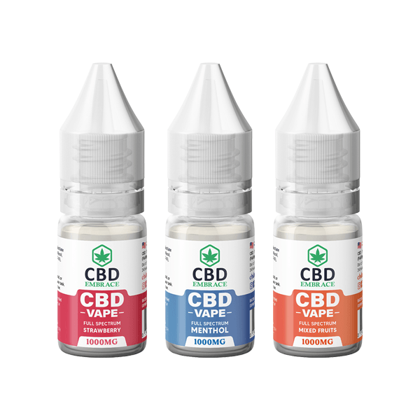 CBD Embrace 1000mg Full Spectrum CBD Vape Oil - 10ml - www.justgovape.co.uk