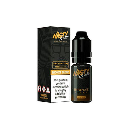 10mg Nasty Salts 10ml Nic Salts (50VG/50PG) - www.justgovape.co.uk