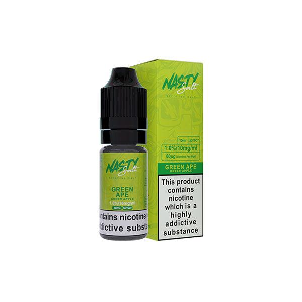 10mg Nasty Salts 10ml Nic Salts (50VG/50PG) - www.justgovape.co.uk