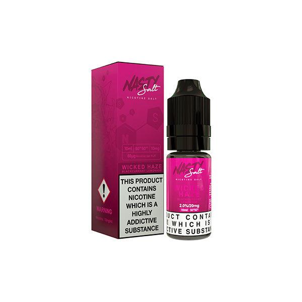 10mg Nasty Salts 10ml Nic Salts (50VG/50PG) - www.justgovape.co.uk