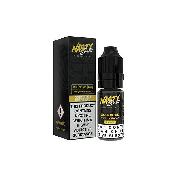 10mg Nasty Salts 10ml Nic Salts (50VG/50PG) - www.justgovape.co.uk