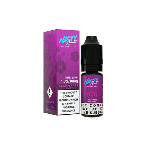 10mg Nasty Salts 10ml Nic Salts (50VG/50PG) - www.justgovape.co.uk