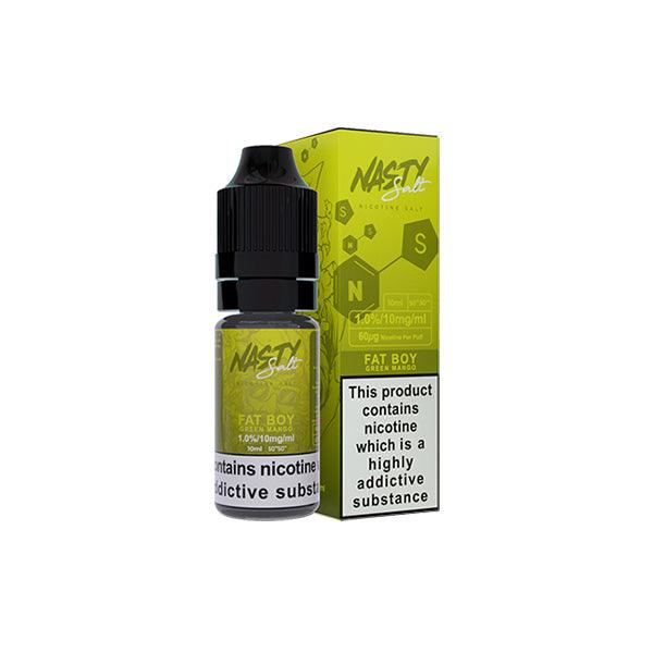 10mg Nasty Salts 10ml Nic Salts (50VG/50PG) - www.justgovape.co.uk