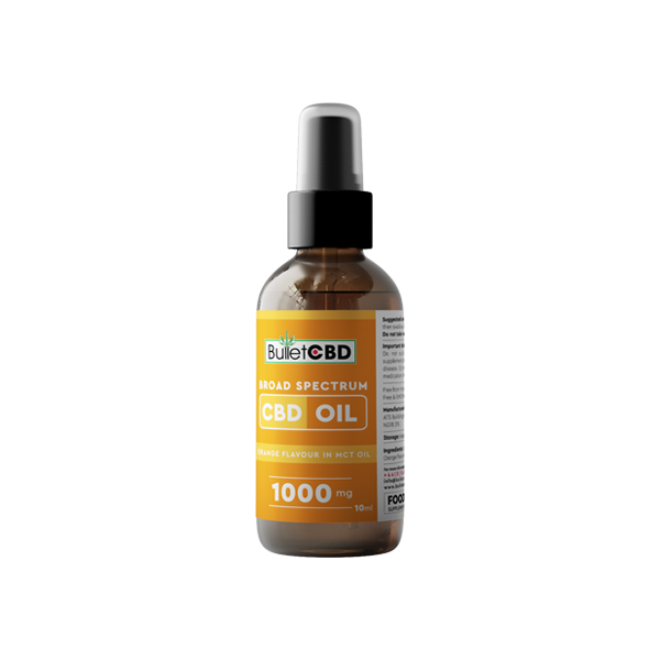 Bullet CBD 1000mg Orange Broad Spectrum CBD Oil Spray - 10ml - www.justgovape.co.uk