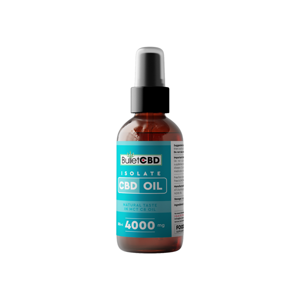 Bullet CBD 4000mg Pure CBD Isolate MCT Oil Spray - 50ml - www.justgovape.co.uk