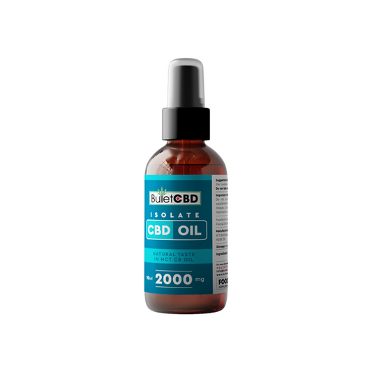 Bullet CBD 2000mg Pure CBD Isolate MCT Oil Spray - 10ml - www.justgovape.co.uk