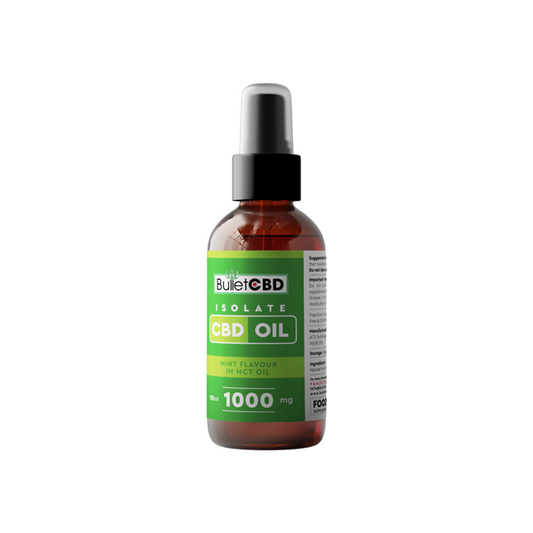 Bullet CBD 1000mg Pure Mint CBD Isolate MCT Oil Spray - 10ml - www.justgovape.co.uk