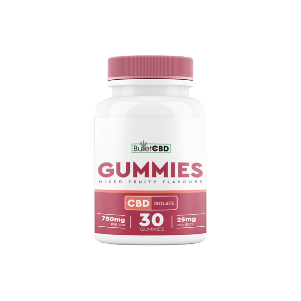 Bullet CBD 750mg CBD Isolate Gummies - 30 Pieces - www.justgovape.co.uk