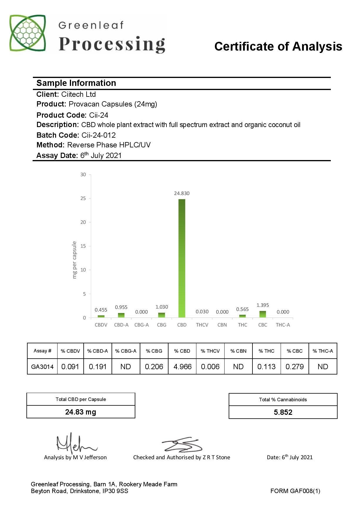 Provacan 720mg CBD Oral Capsules - 30 Caps - www.justgovape.co.uk