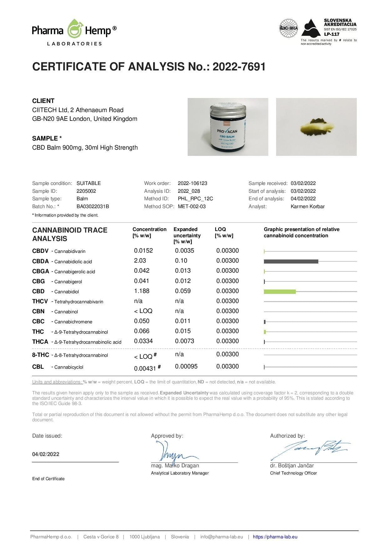 Provacan 900mg CBD Balm - 30ml - www.justgovape.co.uk