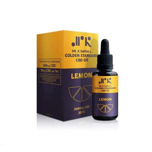 Dr K CBD Lemon Golden Standard 300mg CBD Oil - 30ml - www.justgovape.co.uk