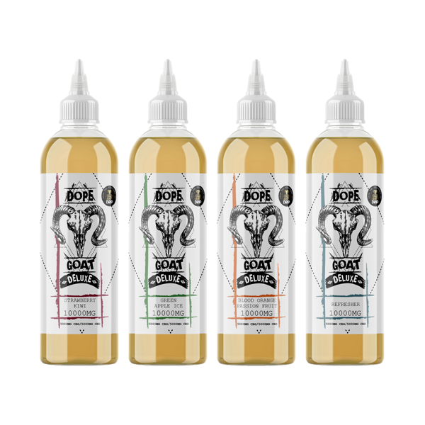 Dope Goat Deluxe 10,000 CBD + CBG E-liquid 250ml (70VG/30PG) - www.justgovape.co.uk