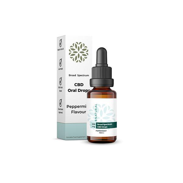 Bnatural 300mg Broad Spectrum CBD Peppermint Oral Drops - 10ml - www.justgovape.co.uk