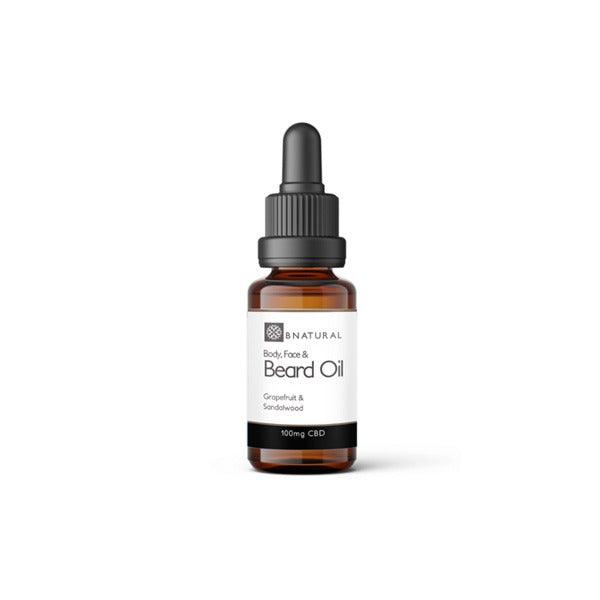 Bnatural 100mg CBD Beard & Face Oil - 30ml - www.justgovape.co.uk