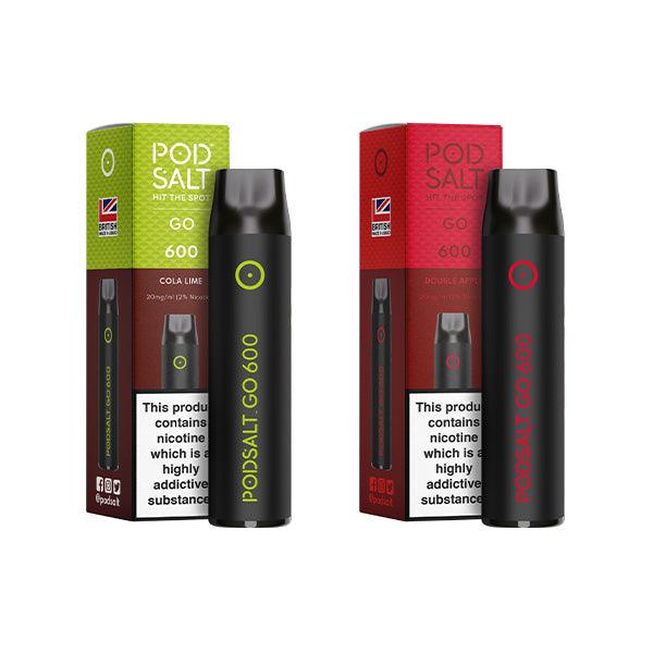 20mg Pod Salt Go 600 Disposable Vape Device 600 Puffs - www.justgovape.co.uk