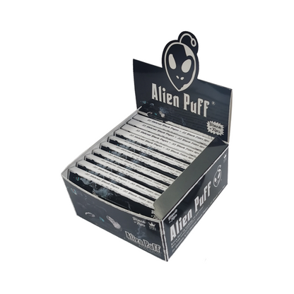 33 Alien Puff King Size Black Rolling Papers With Tips ( HP2216 ) - www.justgovape.co.uk