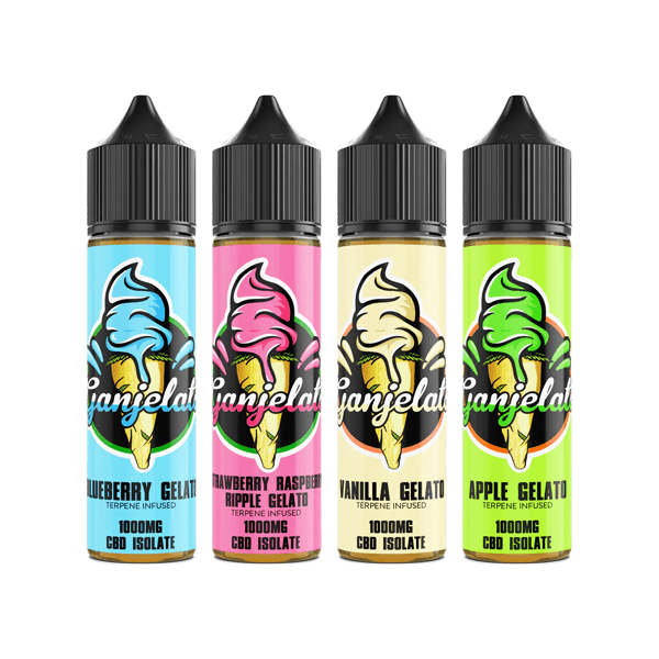 Ganjelato 1000mg CBD Isolate E-liquid 50ml (50VG/50PG) - www.justgovape.co.uk