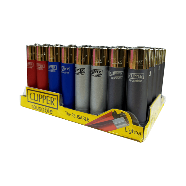 40 Clipper CP11RH Classic Large Flint Metallic 3 Lighters - CL2C221UKH - www.justgovape.co.uk