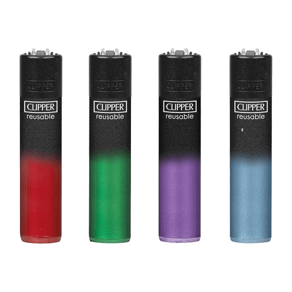 40 Clipper CP11RH Classic Large Flint Black Crystal Gradient Lighters - CL2C252UKH - www.justgovape.co.uk