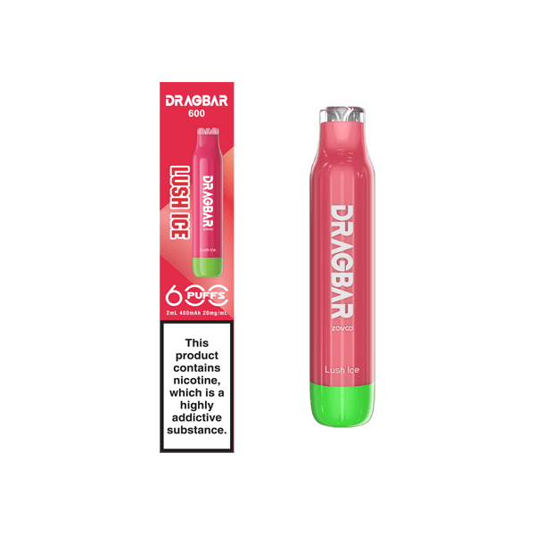 20mg Zovoo Dragbar 600 Disposable Vape Device 600 Puffs - www.justgovape.co.uk