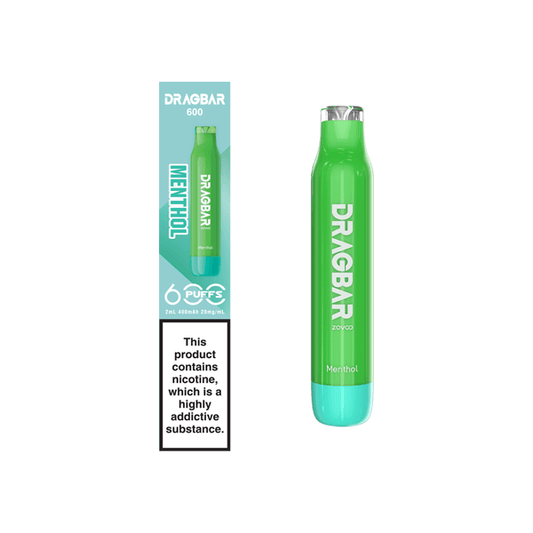 20mg Zovoo Dragbar 600 Disposable Vape Device 600 Puffs - www.justgovape.co.uk