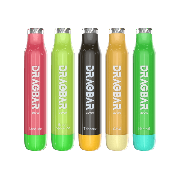 20mg Zovoo Dragbar 600 Disposable Vape Device 600 Puffs - www.justgovape.co.uk