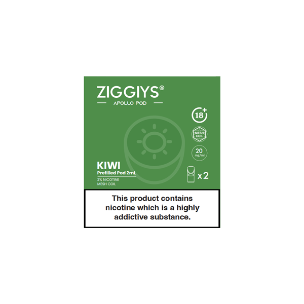 Ziggiys Apollo Pre-Filled Replacement Pods 2PCS 2ml - www.justgovape.co.uk