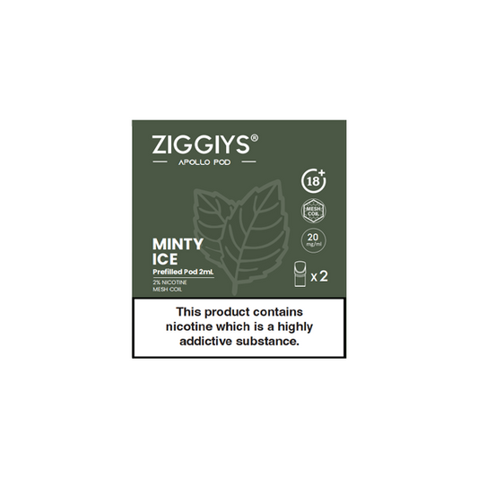 Ziggiys Apollo Pre-Filled Replacement Pods 2PCS 2ml - www.justgovape.co.uk