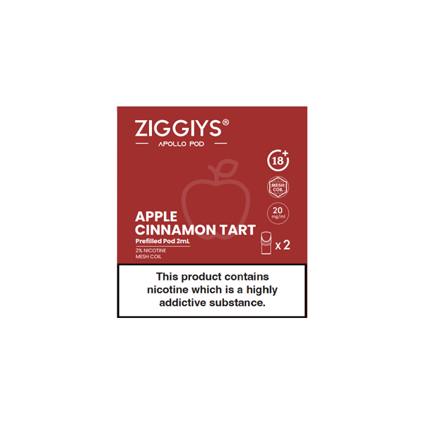 Ziggiys Apollo Pre-Filled Replacement Pods 2PCS 2ml - www.justgovape.co.uk