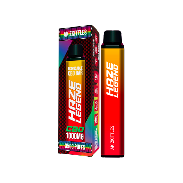 Haze Legend 1000mg CBD Disposable Vape Device 3500 Puffs - www.justgovape.co.uk