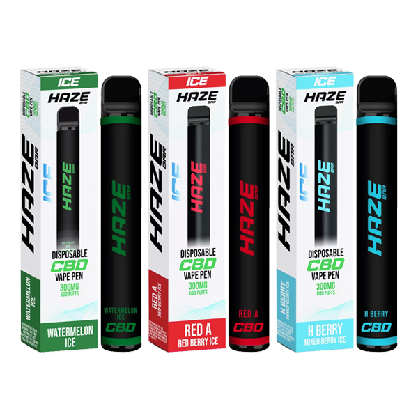 Haze Bar Ice 300mg CBD Disposable Vape Device 600 Puffs - www.justgovape.co.uk