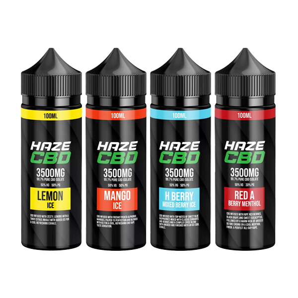 Haze 3500mg CBD E-Liquid 100ml (50VG/50PG) - www.justgovape.co.uk