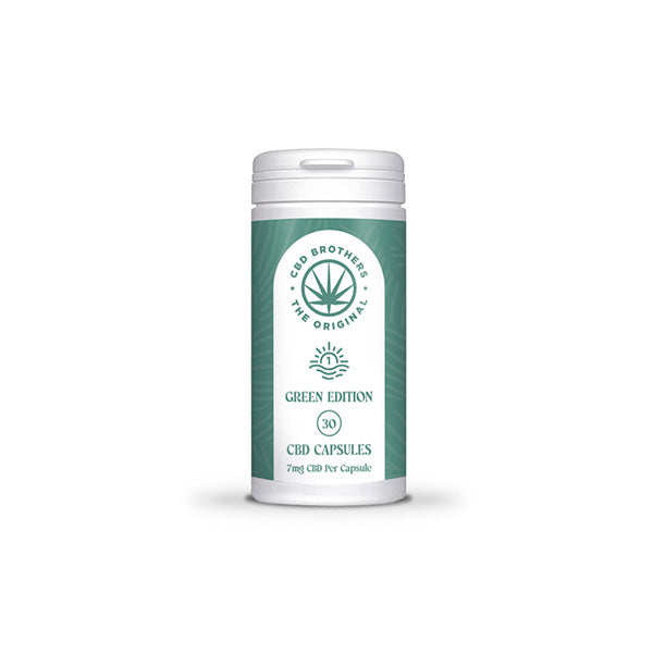 CBD Brothers Green Edition 210mg CBD/CBDA Vegan Capsules - 30 Caps - www.justgovape.co.uk