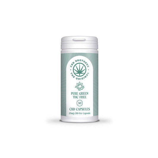 CBD Brothers Pure Green 750mg CBD Vegan Capsules - 30 Caps - www.justgovape.co.uk