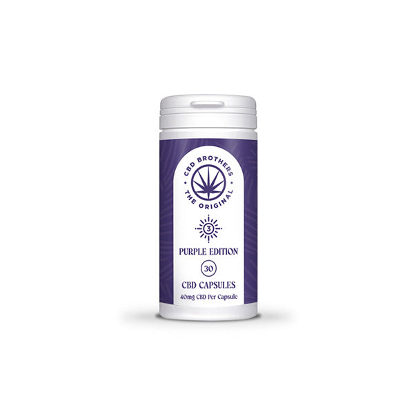 CBD Brothers Purple Edition 1200mg CBD/CBDA Vegan Capsules - 30 Caps - www.justgovape.co.uk