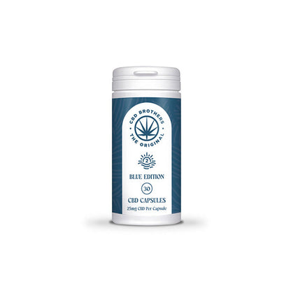 CBD Brothers Blue Edition 750mg CBD/CBDA Vegan Capsules - 30 Caps - www.justgovape.co.uk