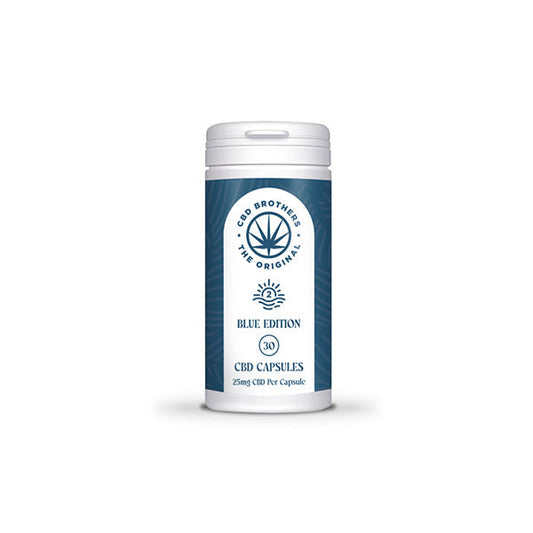 CBD Brothers Blue Edition 750mg CBD/CBDA Vegan Capsules - 30 Caps - www.justgovape.co.uk