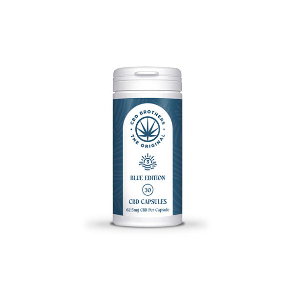 CBD Brothers Blue Edition 1875mg CBD/CBDA Vegan Capsules - 30 Caps - www.justgovape.co.uk