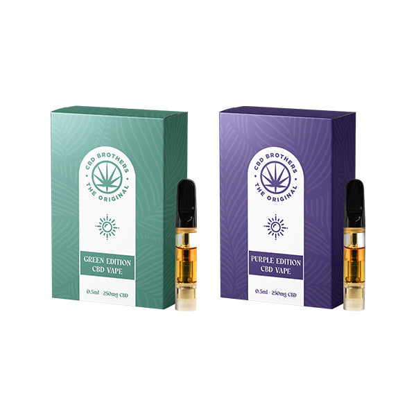 CBD Brothers 250mg Vape Cartridges - 0.5ml - www.justgovape.co.uk