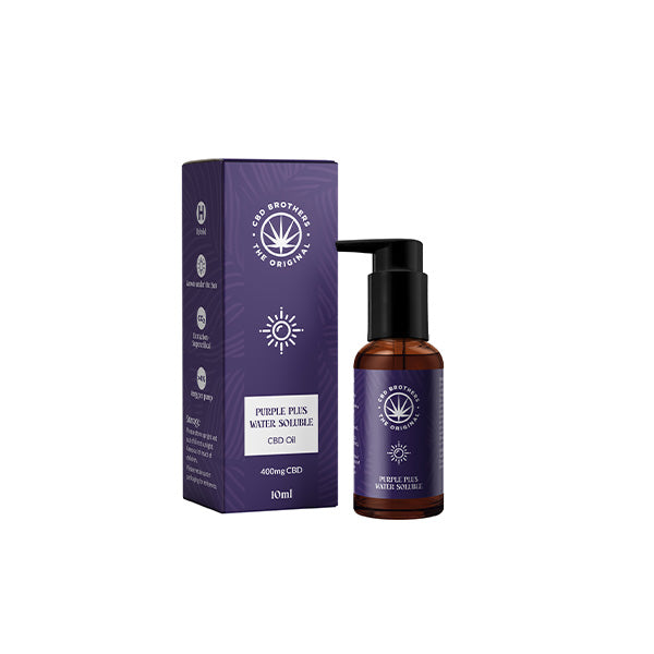 CBD Brothers Purple Plus 400mg Water Soluble CBD Oil - 10ml - www.justgovape.co.uk