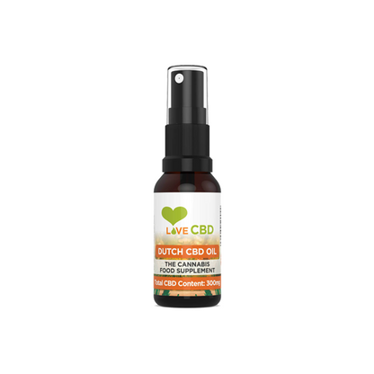 Love CBD 300mg Dutch CBD Oil Spray - 20ml - www.justgovape.co.uk