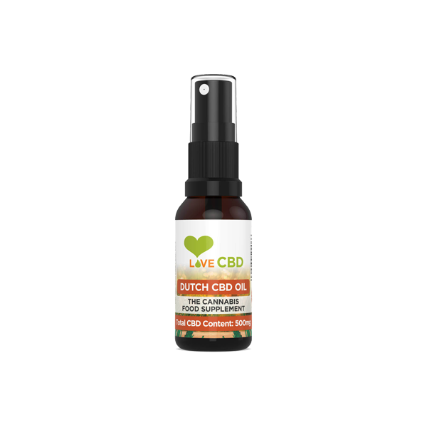 Love CBD 500mg Dutch CBD Oil Spray - 20ml - www.justgovape.co.uk